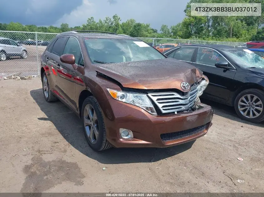 2011 Toyota Venza Base V6 VIN: 4T3ZK3BB3BU037012 Lot: 42615223