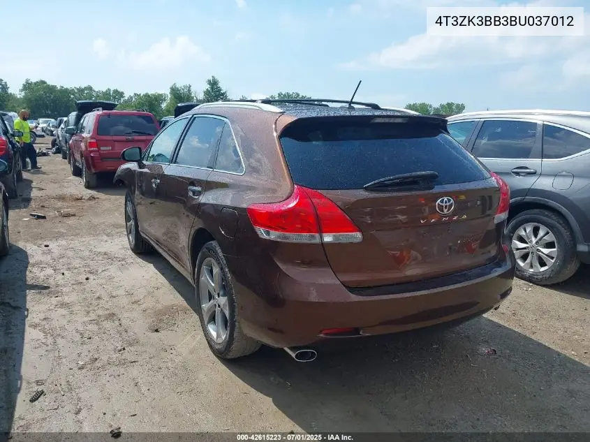 2011 Toyota Venza Base V6 VIN: 4T3ZK3BB3BU037012 Lot: 42615223