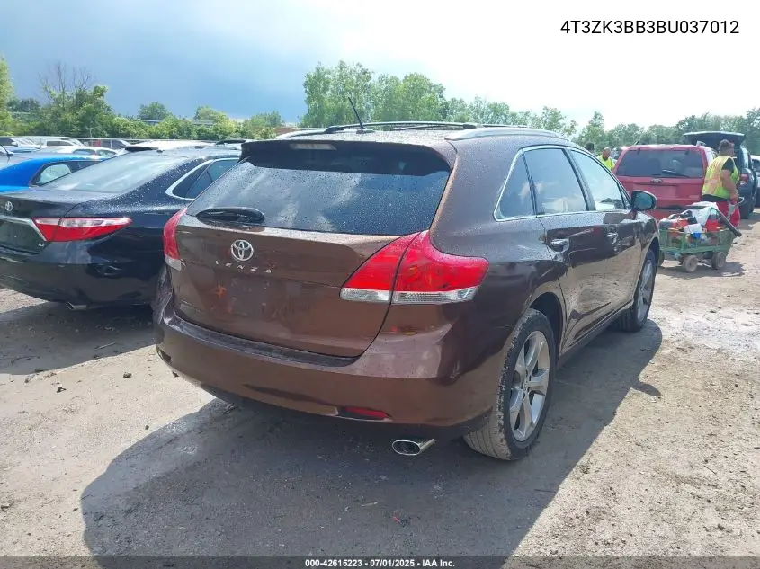2011 Toyota Venza Base V6 VIN: 4T3ZK3BB3BU037012 Lot: 42615223