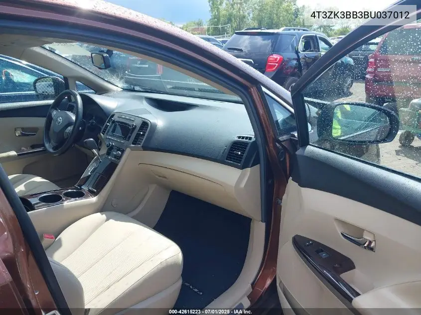2011 Toyota Venza Base V6 VIN: 4T3ZK3BB3BU037012 Lot: 42615223