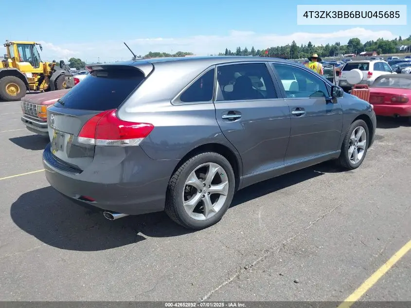 2011 Toyota Venza Base V6 VIN: 4T3ZK3BB6BU045685 Lot: 42652892