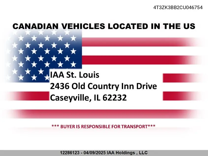 2012 Toyota Venza Base V6 VIN: 4T3ZK3BB2CU046754 Lot: 12286123