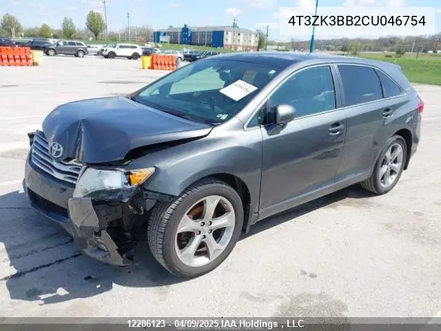 2012 Toyota Venza Base V6 VIN: 4T3ZK3BB2CU046754 Lot: 12286123