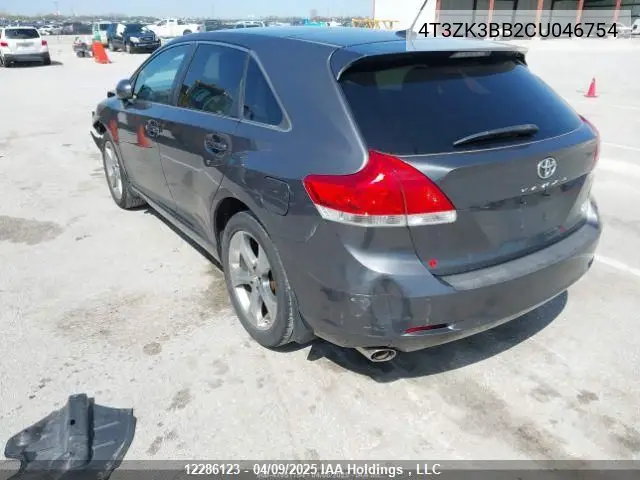 2012 Toyota Venza Base V6 VIN: 4T3ZK3BB2CU046754 Lot: 12286123