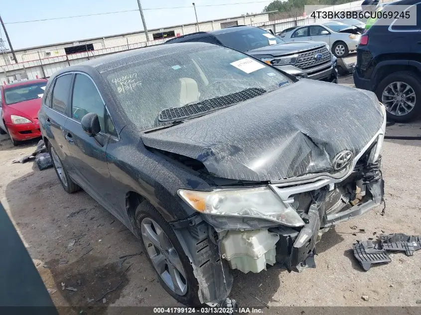 2012 Toyota Venza Limited V6 VIN: 4T3BK3BB6CU069245 Lot: 41799124