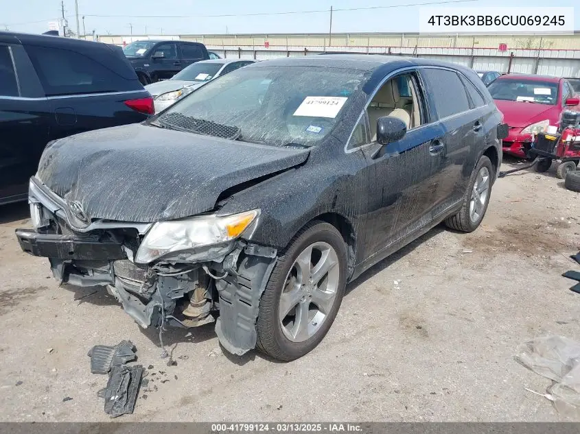 2012 Toyota Venza Limited V6 VIN: 4T3BK3BB6CU069245 Lot: 41799124