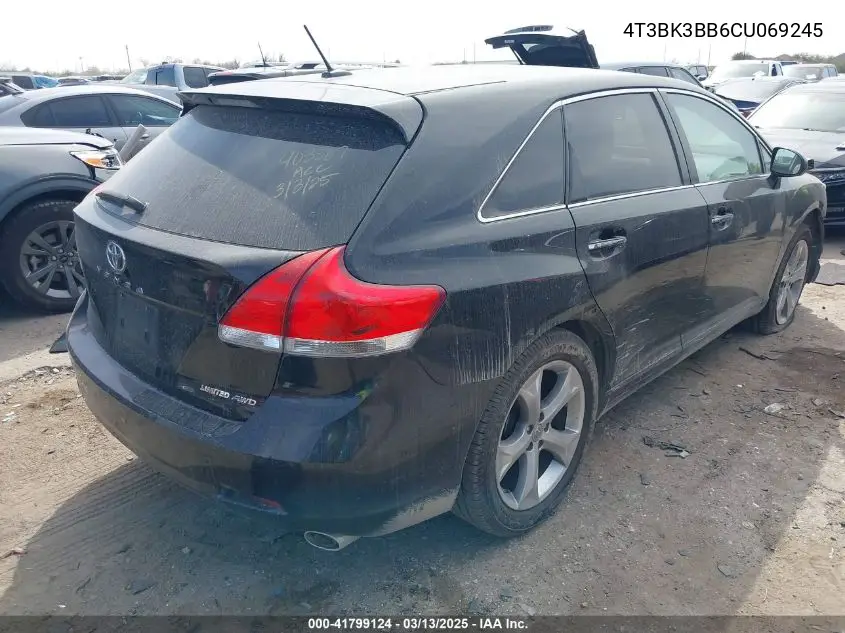 2012 Toyota Venza Limited V6 VIN: 4T3BK3BB6CU069245 Lot: 41799124