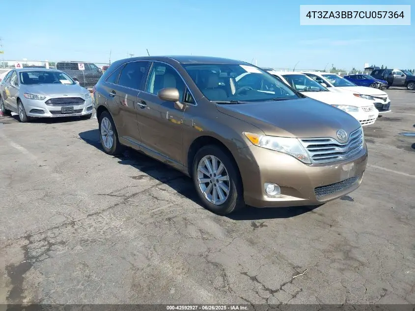 2012 Toyota Venza Xle VIN: 4T3ZA3BB7CU057364 Lot: 42592927