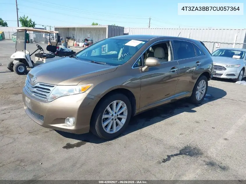 2012 Toyota Venza Xle VIN: 4T3ZA3BB7CU057364 Lot: 42592927