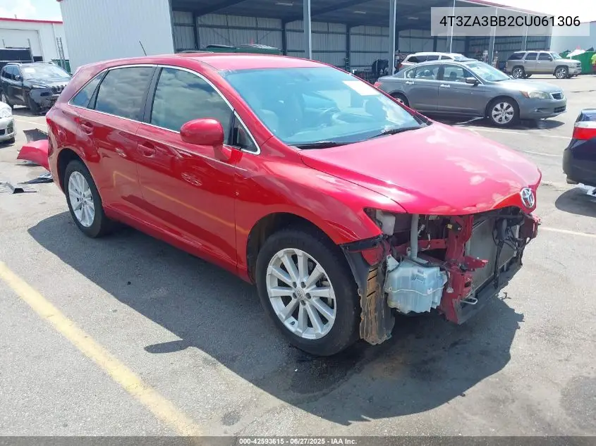 2012 Toyota Venza Le VIN: 4T3ZA3BB2CU061306 Lot: 42593615