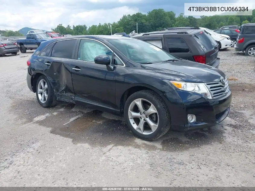 2012 Toyota Venza Xle V6 VIN: 4T3BK3BB1CU066334 Lot: 42626150