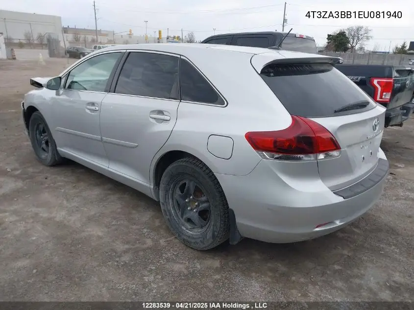 2014 Toyota Venza VIN: 4T3ZA3BB1EU081940 Lot: 12283539