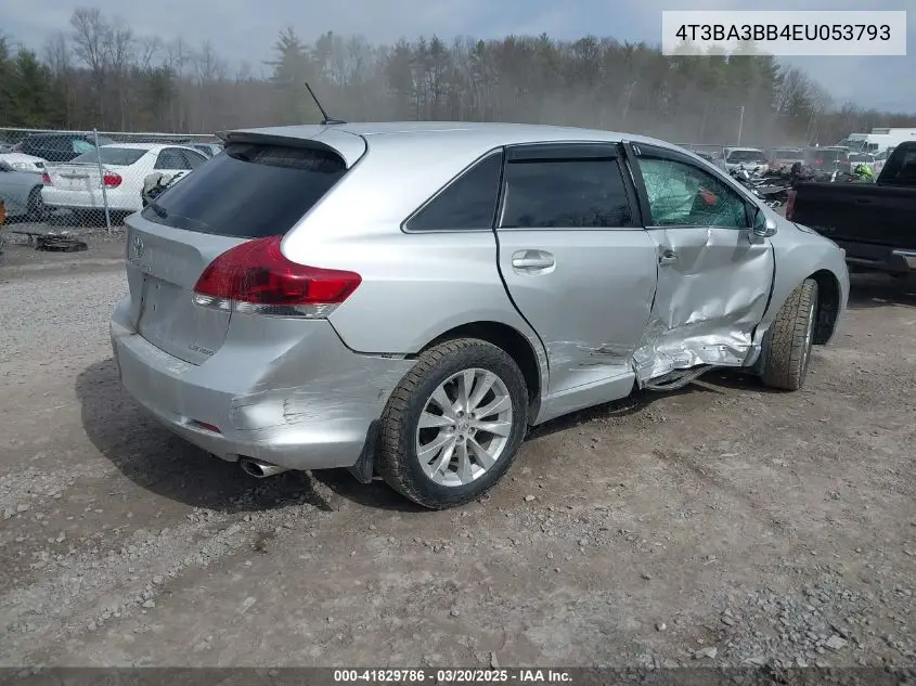2014 Toyota Venza Le VIN: 4T3BA3BB4EU053793 Lot: 41829786