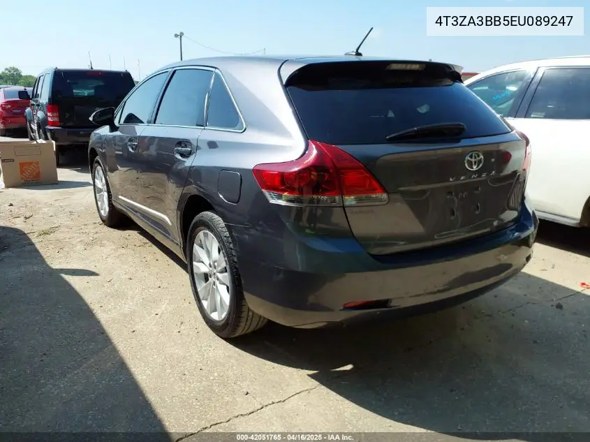 2014 Toyota Venza Le VIN: 4T3ZA3BB5EU089247 Lot: 42264081