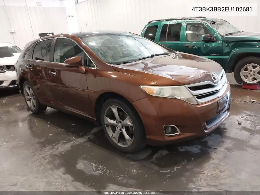 2014 Toyota Venza Xle V6 VIN: 4T3BK3BB2EU102681 Lot: 42241658