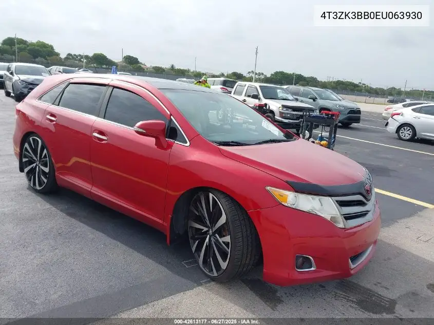2014 Toyota Venza Xle V6 VIN: 4T3ZK3BB0EU063930 Lot: 42613177