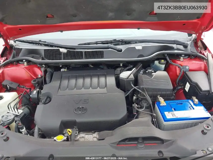 2014 Toyota Venza Xle V6 VIN: 4T3ZK3BB0EU063930 Lot: 42613177