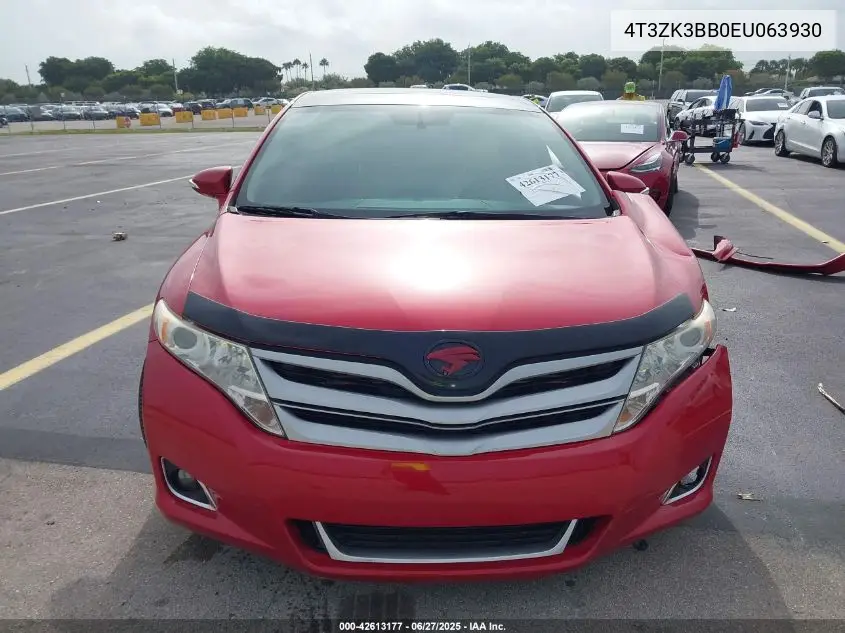 2014 Toyota Venza Xle V6 VIN: 4T3ZK3BB0EU063930 Lot: 42613177