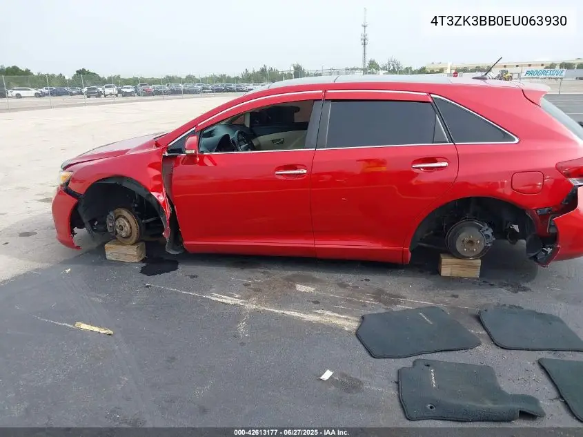 2014 Toyota Venza Xle V6 VIN: 4T3ZK3BB0EU063930 Lot: 42613177
