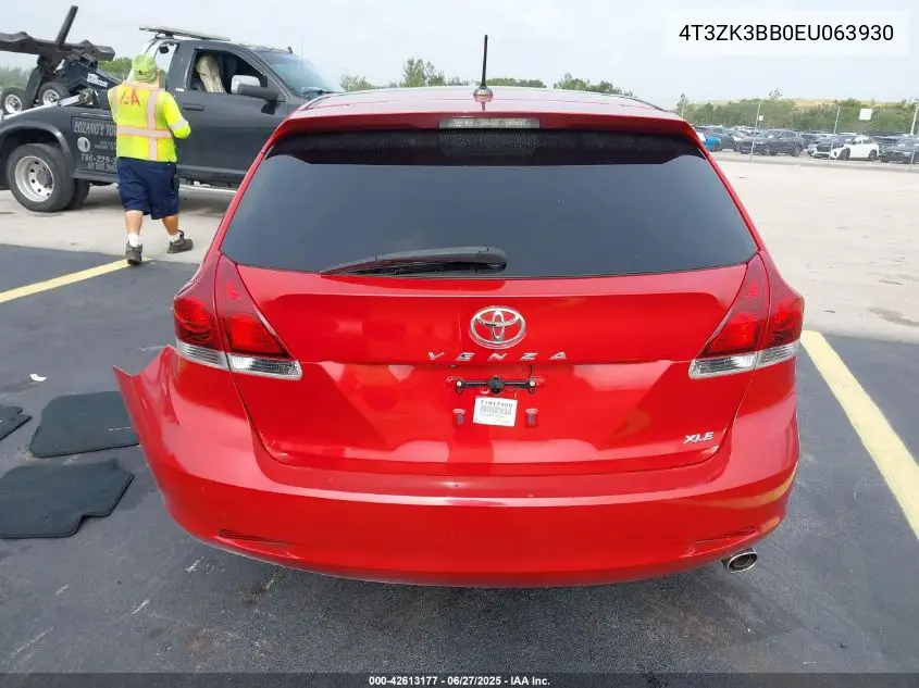 2014 Toyota Venza Xle V6 VIN: 4T3ZK3BB0EU063930 Lot: 42613177