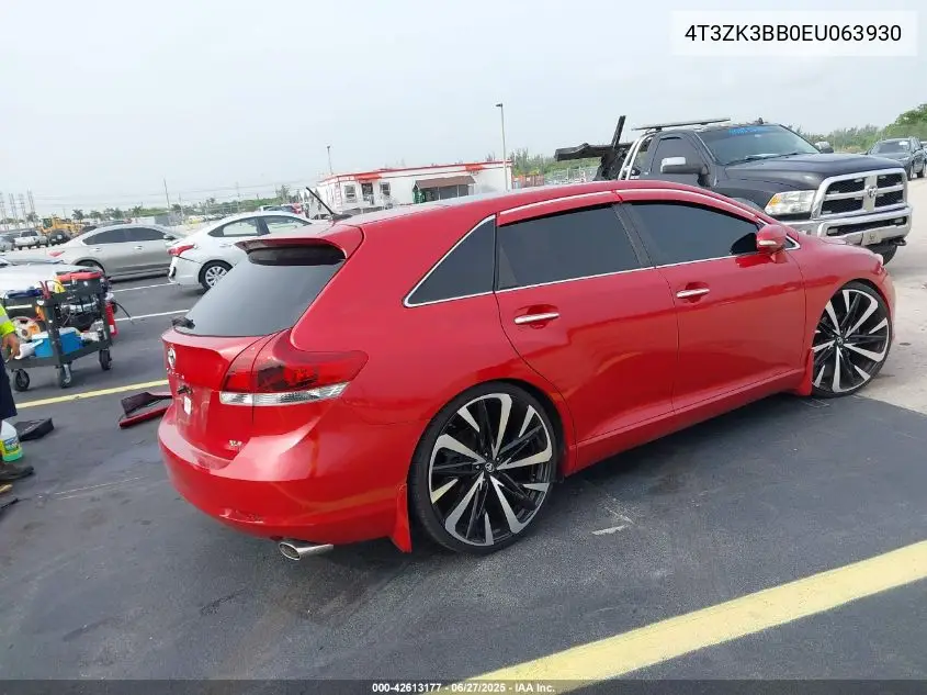 2014 Toyota Venza Xle V6 VIN: 4T3ZK3BB0EU063930 Lot: 42613177
