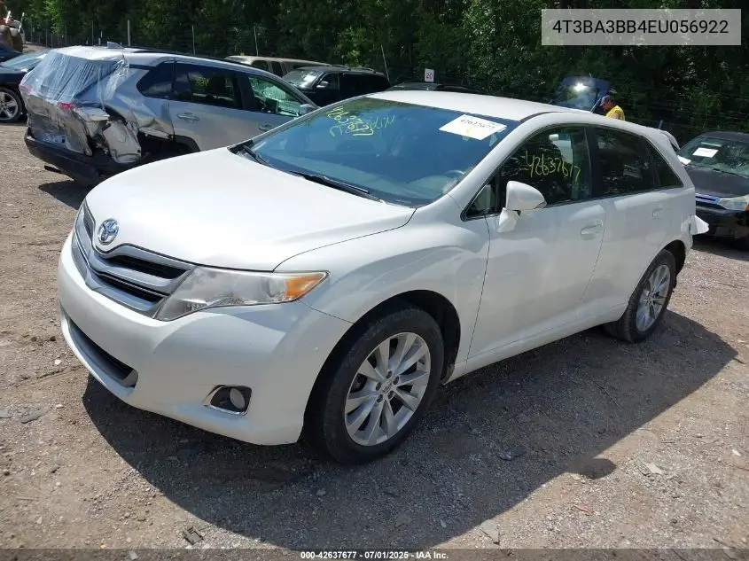 2014 Toyota Venza Le VIN: 4T3BA3BB4EU056922 Lot: 42637677