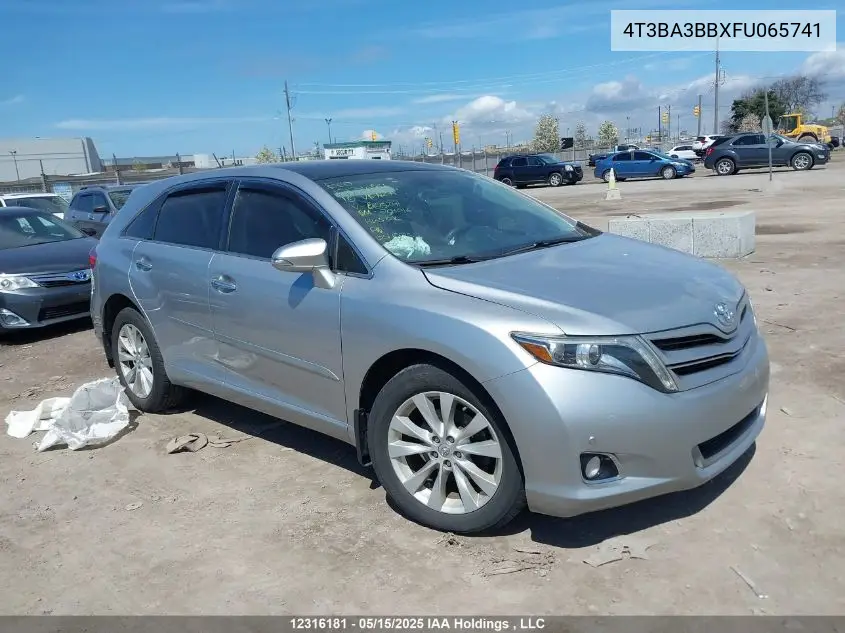 2015 Toyota Venza VIN: 4T3BA3BBXFU065741 Lot: 12316181