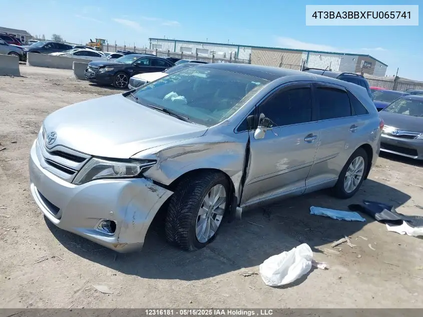 2015 Toyota Venza VIN: 4T3BA3BBXFU065741 Lot: 12316181