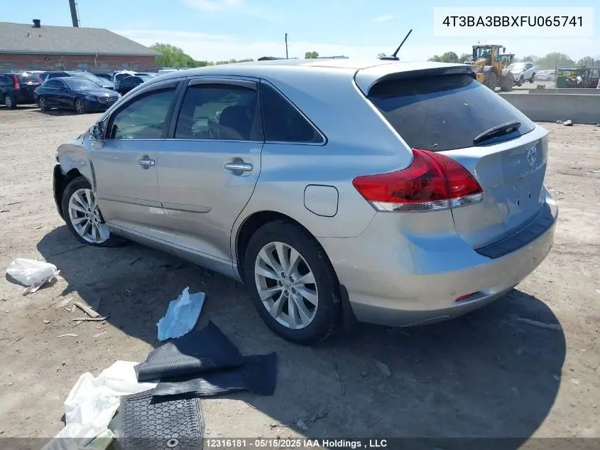 2015 Toyota Venza VIN: 4T3BA3BBXFU065741 Lot: 12316181