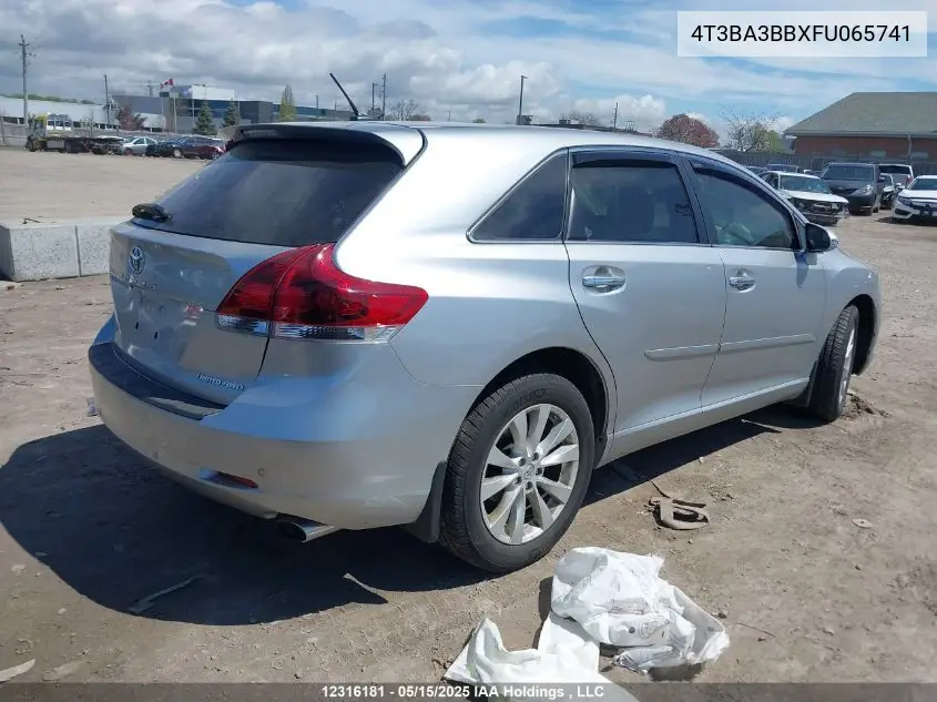 2015 Toyota Venza VIN: 4T3BA3BBXFU065741 Lot: 12316181
