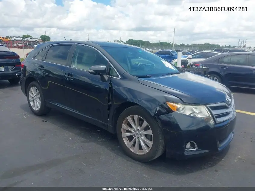 2015 Toyota Venza Le VIN: 4T3ZA3BB6FU094281 Lot: 42578272