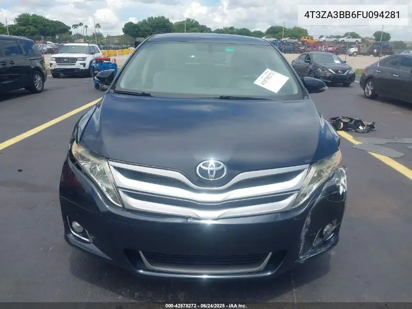 2015 Toyota Venza Le VIN: 4T3ZA3BB6FU094281 Lot: 42578272