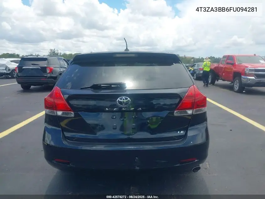 2015 Toyota Venza Le VIN: 4T3ZA3BB6FU094281 Lot: 42578272