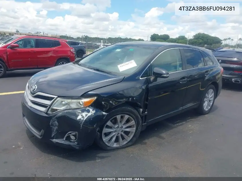 2015 Toyota Venza Le VIN: 4T3ZA3BB6FU094281 Lot: 42578272