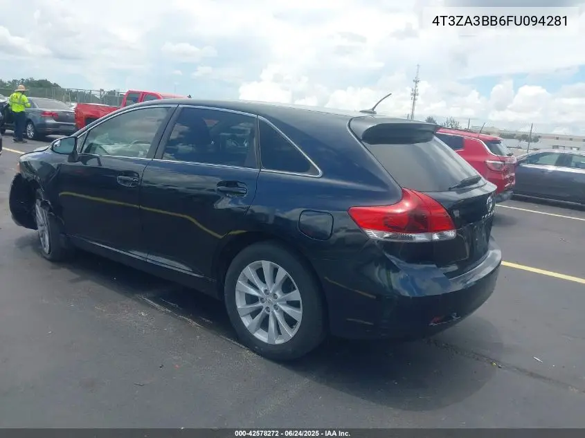 2015 Toyota Venza Le VIN: 4T3ZA3BB6FU094281 Lot: 42578272