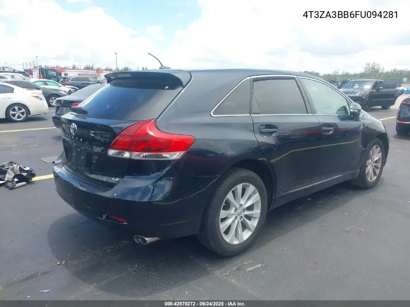 2015 Toyota Venza Le VIN: 4T3ZA3BB6FU094281 Lot: 42578272