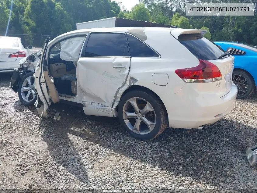 2015 Toyota Venza Xle V6 VIN: 4T3ZK3BB6FU071791 Lot: 42602949