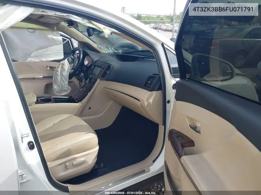 2015 Toyota Venza Xle V6 VIN: 4T3ZK3BB6FU071791 Lot: 42602949