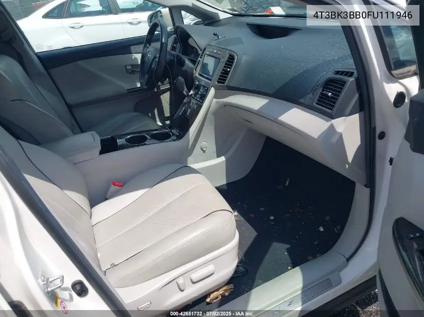 2015 Toyota Venza Xle V6 VIN: 4T3BK3BB0FU111946 Lot: 42651732