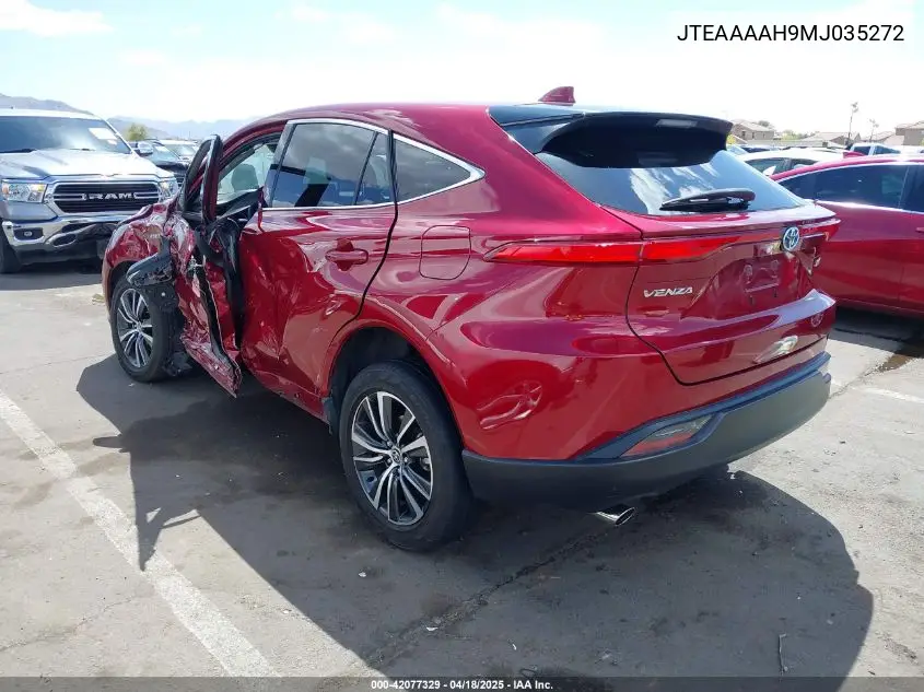 2021 Toyota Venza Le VIN: JTEAAAAH9MJ035272 Lot: 42077329
