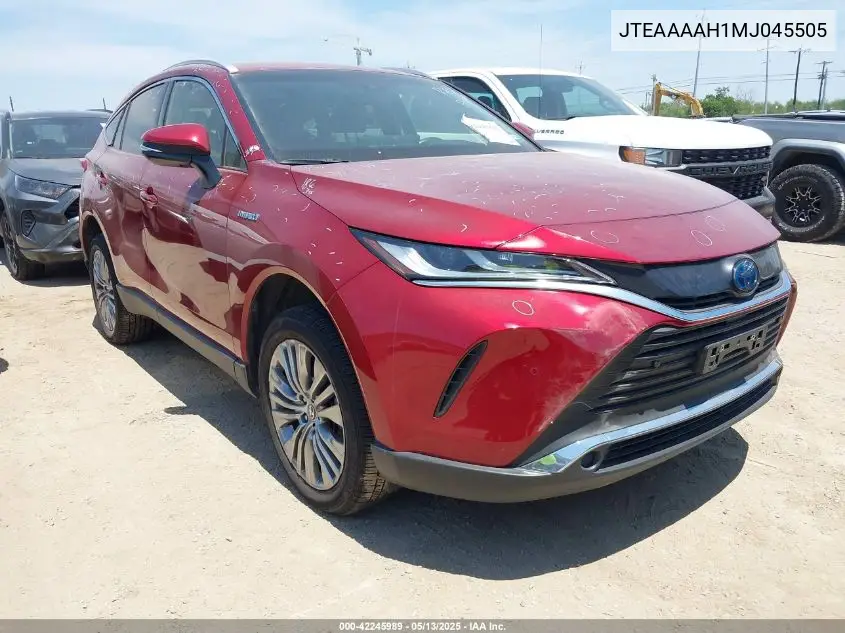 2021 Toyota Venza Xle VIN: JTEAAAAH1MJ045505 Lot: 42245989