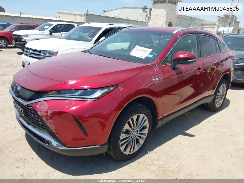 2021 Toyota Venza Xle VIN: JTEAAAAH1MJ045505 Lot: 42245989