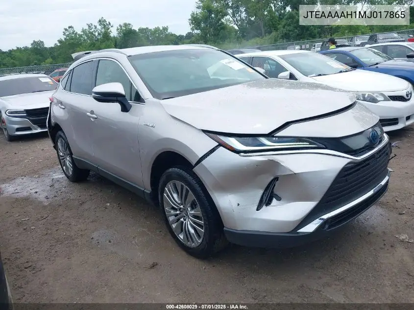 2021 Toyota Venza Limited VIN: JTEAAAAH1MJ017865 Lot: 42608029