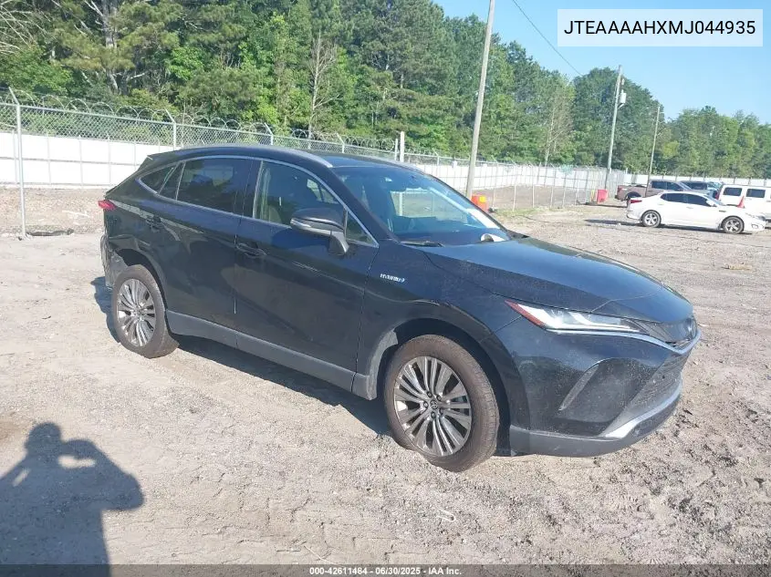 2021 Toyota Venza Xle VIN: JTEAAAAHXMJ044935 Lot: 42611484