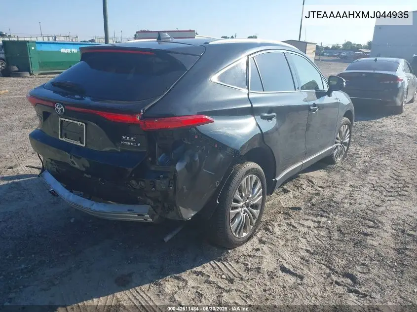 2021 Toyota Venza Xle VIN: JTEAAAAHXMJ044935 Lot: 42611484