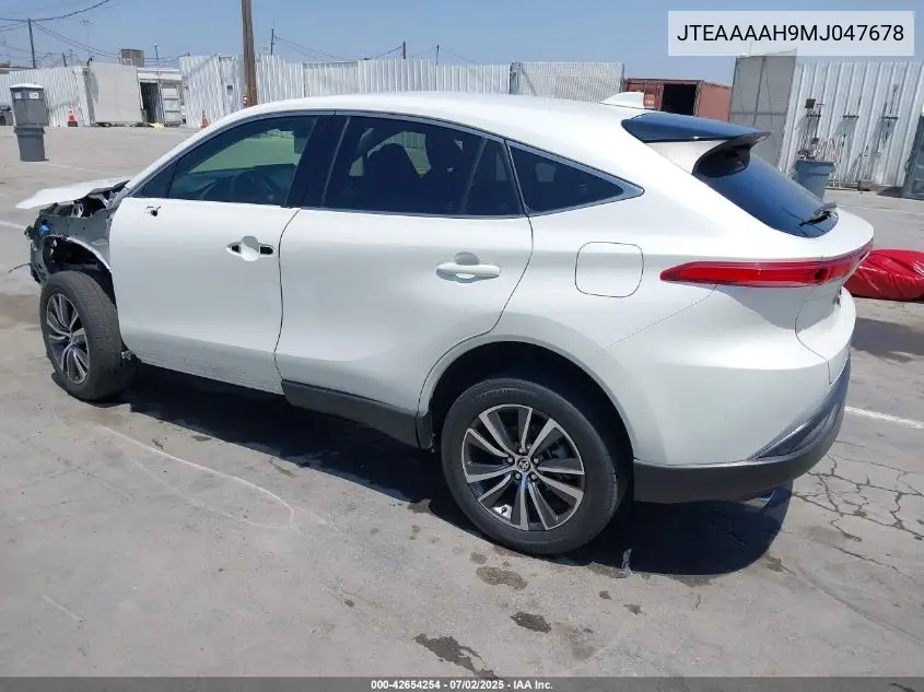 2021 Toyota Venza Le VIN: JTEAAAAH9MJ047678 Lot: 42654254
