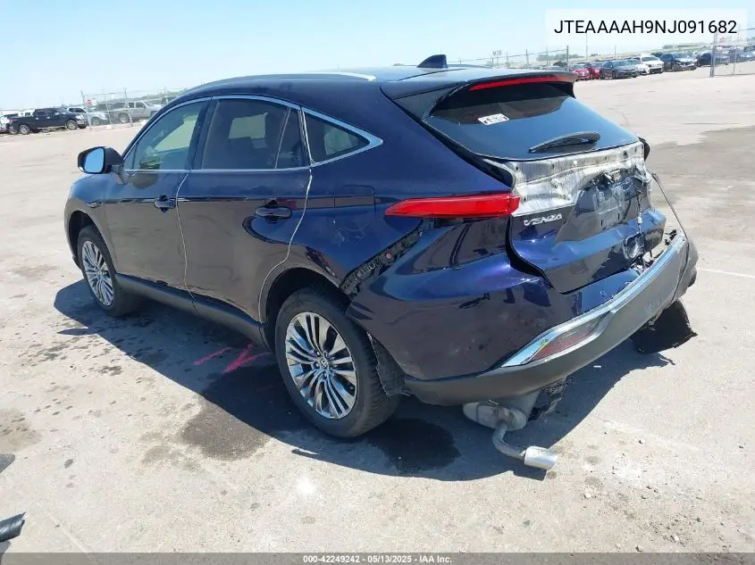 2022 Toyota Venza Limited VIN: JTEAAAAH9NJ091682 Lot: 42249242