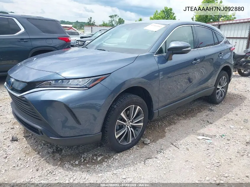 2022 Toyota Venza Le VIN: JTEAAAAH7NJ092880 Lot: 42565592
