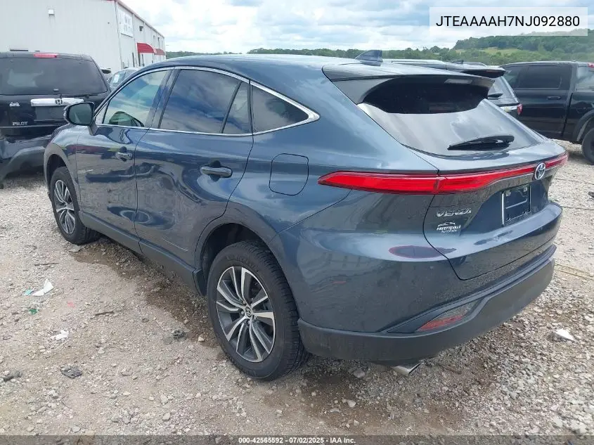 2022 Toyota Venza Le VIN: JTEAAAAH7NJ092880 Lot: 42565592