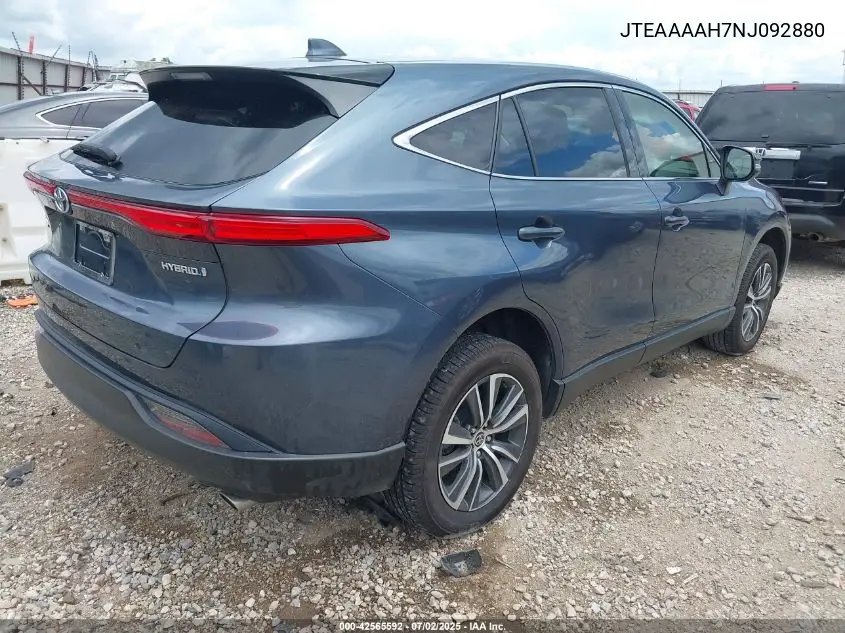 2022 Toyota Venza Le VIN: JTEAAAAH7NJ092880 Lot: 42565592